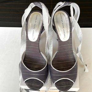 NWT Y2K Marc by Marc Jacobs Lace Up Open ToeHeels Size 38.5